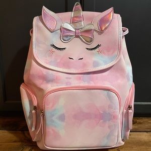 Pink Tie Dye Unicorn Girls Backpack